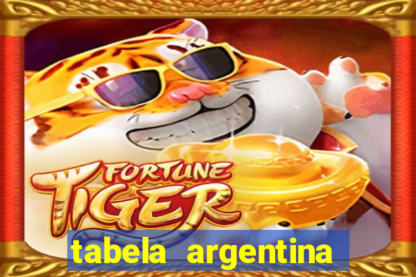 tabela argentina torneo betano